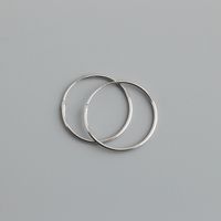 Simple Style Solid Color Sterling Silver Plating Hoop Earrings 1 Pair sku image 9
