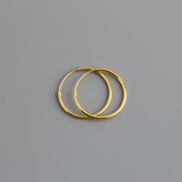 Simple Style Solid Color Sterling Silver Plating Hoop Earrings 1 Pair sku image 7