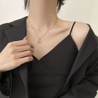 Fashion Geometric Titanium Steel Plating Zircon Necklace sku image 41