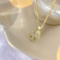 Fashion Geometric Titanium Steel Plating Zircon Necklace sku image 44