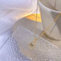 Fashion Geometric Titanium Steel Plating Zircon Necklace sku image 35