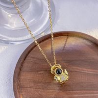 Fashion Geometric Titanium Steel Plating Zircon Necklace sku image 25