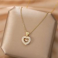 Fashion Geometric Titanium Steel Plating Zircon Necklace sku image 52