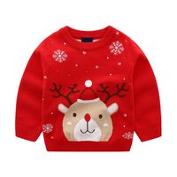 Christmas Cute Elk Cotton Hoodies & Knitwears sku image 7