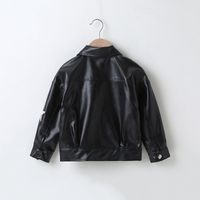 Solid Color Pu Boys Outerwear main image 4