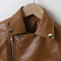 Solid Color Pu Boys Outerwear main image 3