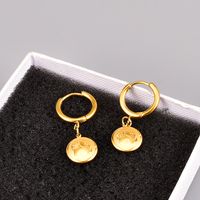 Simple Style Geometric Titanium Steel Plating Drop Earrings 1 Pair main image 2