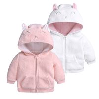 Basic Solid Color Fleece Girls Outerwear main image 1