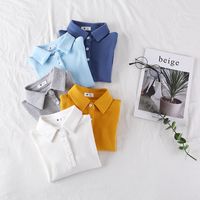 Fashion Solid Color Cotton T-shirts & Shirts main image 2