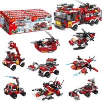 Mode City Fire Brigade Bricolage Assemblage De Blocs De Construction Pour Enfants Jouets Éducatifs main image 3