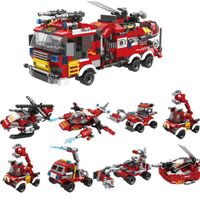 Mode City Fire Brigade Bricolage Assemblage De Blocs De Construction Pour Enfants Jouets Éducatifs main image 5