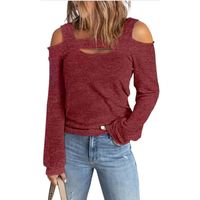 Women's T-shirt Long Sleeve T-shirts Backless Fashion Solid Color main image 5
