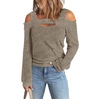 Women's T-shirt Long Sleeve T-shirts Backless Fashion Solid Color main image 2