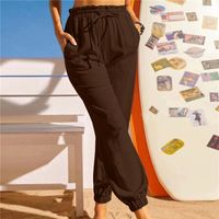 Pantalones De Jogger Largos De Color Liso Informales Para Mujer main image 3