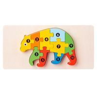 Wooden Animal Traffic Shape Matching 3d Puzzle Children's Educational Toys Wholesale sku image 20