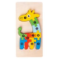 Wooden Animal Traffic Shape Matching 3d Puzzle Children's Educational Toys Wholesale sku image 22