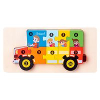Wooden Animal Traffic Shape Matching 3d Puzzle Children's Educational Toys Wholesale sku image 33