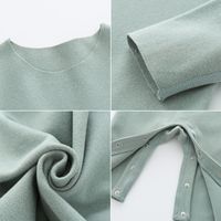 Style Simple Couleur Unie Polyester Bébé Vêtements Ensembles main image 2