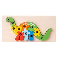 Wooden Animal Traffic Shape Matching 3d Puzzle Children's Educational Toys Wholesale sku image 21