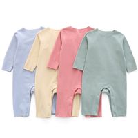 Simple Style Solid Color Polyester Baby Clothing Sets main image 5