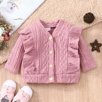 Cute Solid Color Cotton Girls Outerwear main image 5