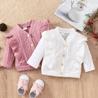 Cute Solid Color Cotton Girls Outerwear main image 1