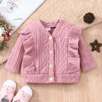 Cute Solid Color Cotton Girls Outerwear sku image 12