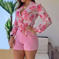 Women'S Blouse Long Sleeve Blouses Printing Vacation Printing Without Belt main image 7