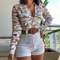 Women'S Blouse Long Sleeve Blouses Printing Vacation Printing Without Belt main image 8