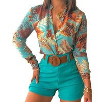 Women'S Blouse Long Sleeve Blouses Printing Vacation Printing Without Belt main image 10