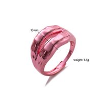 Fashion Solid Color Copper Irregular Plating Open Ring 1 Piece main image 4