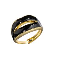 Mode Einfarbig Kupfer Irregulär Überzug Offener Ring 1 Stück sku image 2