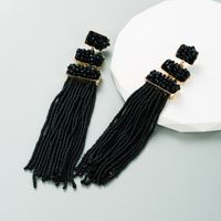 Ethnic Style Tassel Alloy Beaded Tassel Women's Drop Earrings 1 Pair main image 4