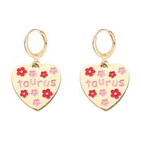 Fashion Heart Shape Alloy Enamel Women's Drop Earrings 1 Pair sku image 1