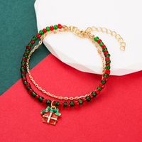 Fashion Christmas Tree Candy Alloy Beaded Enamel Women's Bracelets main image 5