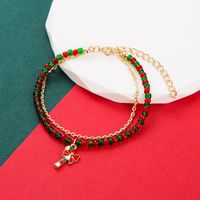 Fashion Christmas Tree Candy Alloy Beaded Enamel Women's Bracelets sku image 5