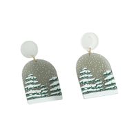 Fashion Christmas Tree Snowflake Plastic Resin Printing Women's Drop Earrings 1 Pair main image 5