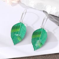 Fashion Leaves Alloy Plating Women's Drop Earrings 1 Pair main image 4