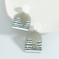 Fashion Christmas Tree Snowflake Plastic Resin Printing Women's Drop Earrings 1 Pair main image 4