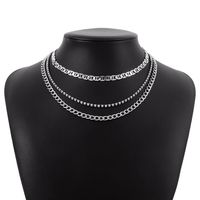 Wholesale Jewelry Simple Style Geometric Iron Plating Layered Necklaces sku image 2
