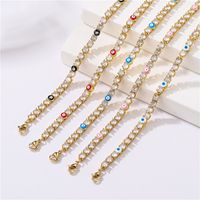 Fashion Devil's Eye Copper Plating Inlay Zircon Bracelets 1 Piece main image 1