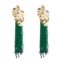 1 Pair Ethnic Style Tassel Beaded Tassel Alloy Drop Earrings main image 5