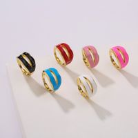 Fashion Solid Color Copper Irregular Plating Open Ring 1 Piece main image 1