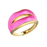 Fashion Solid Color Copper Irregular Plating Open Ring 1 Piece main image 3