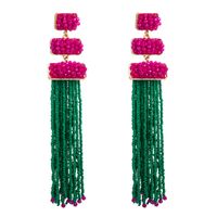 Ethnic Style Tassel Alloy Beaded Tassel Women's Drop Earrings 1 Pair main image 3