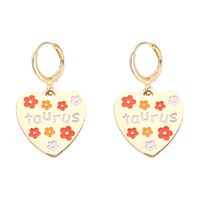 Fashion Heart Shape Alloy Enamel Women's Drop Earrings 1 Pair sku image 3