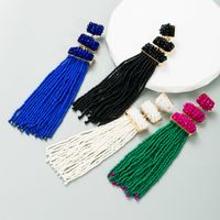 Ethnic Style Tassel Alloy Beaded Tassel Women's Drop Earrings 1 Pair main image 6