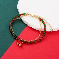 Fashion Christmas Tree Candy Alloy Beaded Enamel Women's Bracelets sku image 4