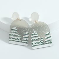 Fashion Christmas Tree Snowflake Plastic Resin Printing Women's Drop Earrings 1 Pair main image 3