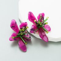 Sweet Flower Alloy Women's Ear Studs 1 Pair sku image 1